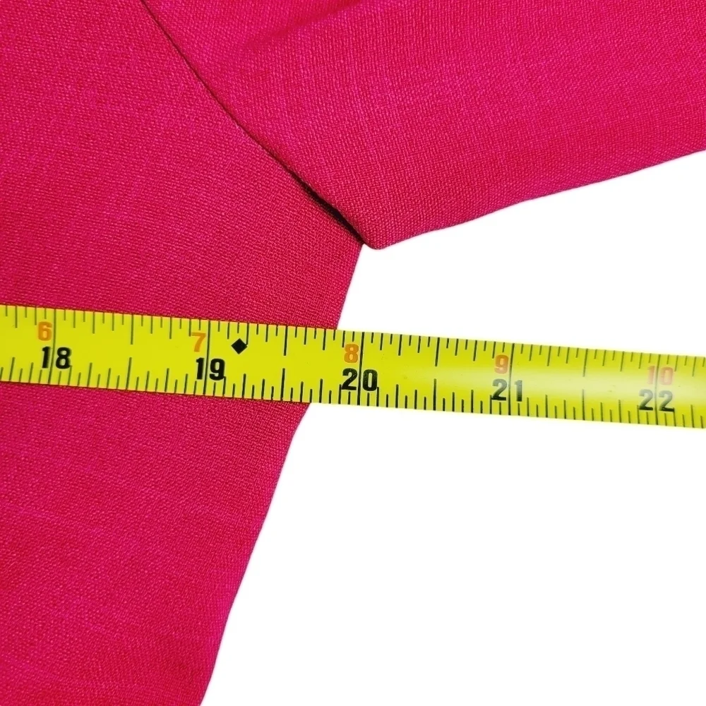 Kasper Blazer Size 10P Button Pockets Notch Collar Stretch Padded Lined Pink - Picture 8 of 10